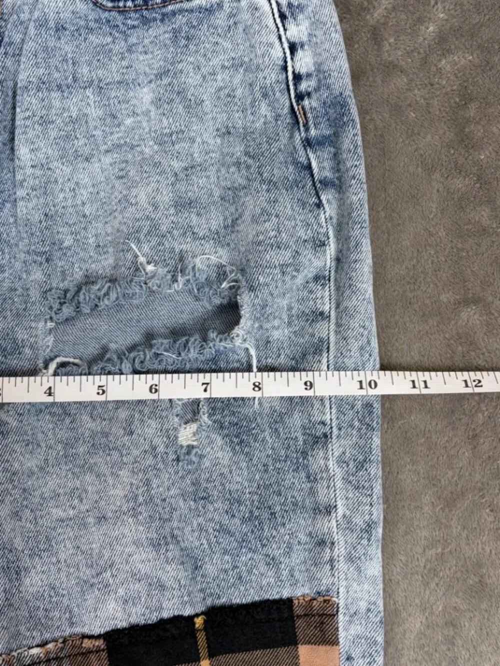Hollister Patchwork Mom Jean Women's 5R 27x27 Ultra High Rise Y2K Boho Grunge
